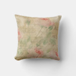 Shabby Chic Vintage Roses Beige Throw Pillow at Zazzle