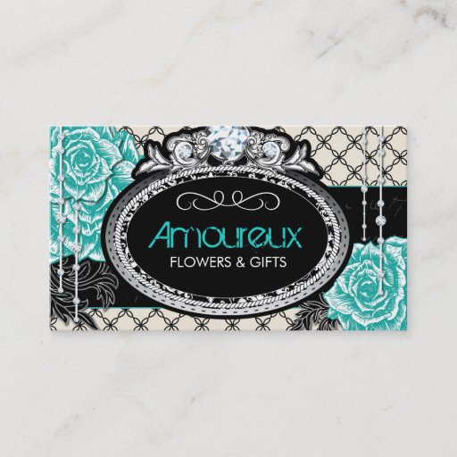 Customizable Shabby Chic Vintage Roses Business Cards