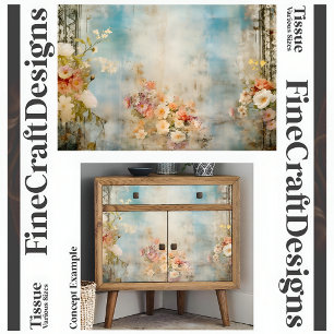 Shabby Chic Vintage Soft Floral A1R Decoupage Tissue Paper