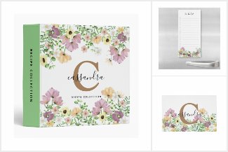 Shabby Chic Watercolor Floral Garden 