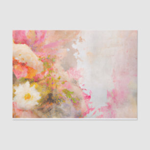 Shabby Chic Watercolor Floral Tissue Paper