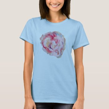 Shabby Chic Watercolor Roses T-shirt by karenharveycox at Zazzle