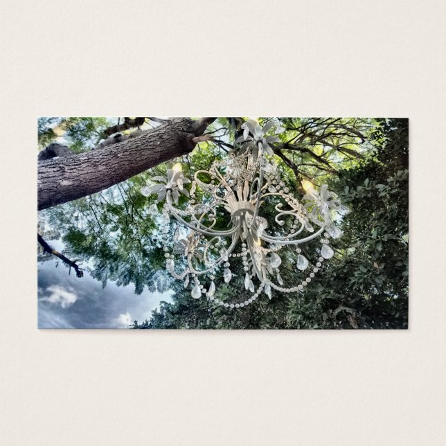 Shabby Chic White Crystal Chandelier (Front)