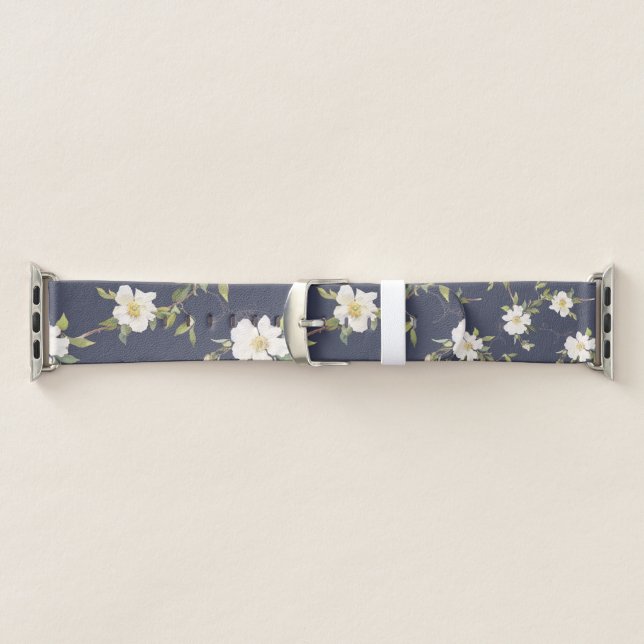 Shabby Chic White Floral Apple Watch Band (Band)