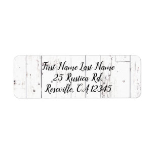 Shabby Chic White Wood Rustic Farmhouse Barn Label