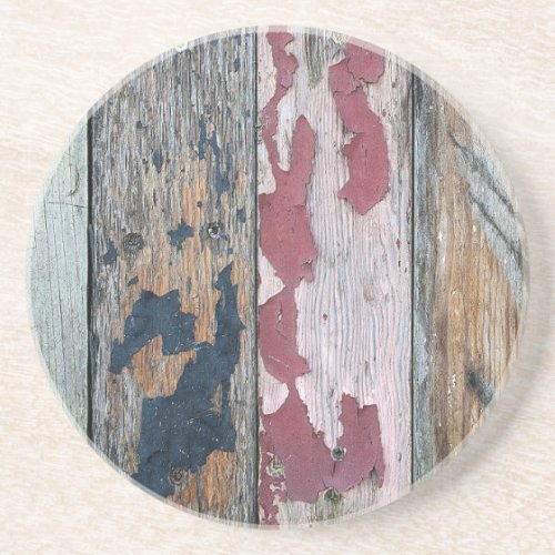 Shabby Chic Wood Abstract Coaster