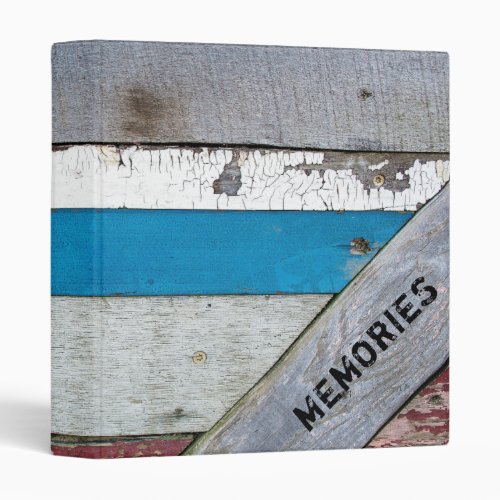 Shabby Chic Wood Pattern   3 Ring Binder