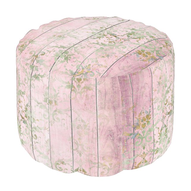 Shabby Chic Wood Series Design 12  Pouf (Angled Front)