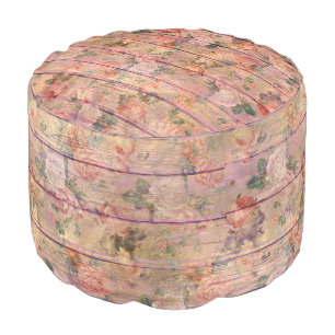Shabby Chic Wood Series Design 16  Pouf