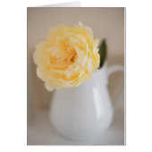 Shabby Chic Yellow Flower and Pitcher Card (Front)