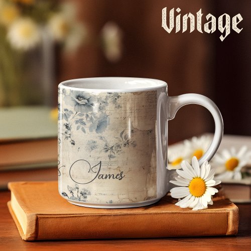 Shabby chick vintage classic customisable gift coffee mug