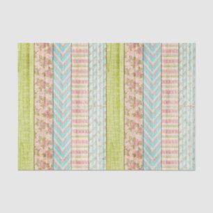 Shabby Cottage Chic Rose Floral Rustic Wood Tissue Paper