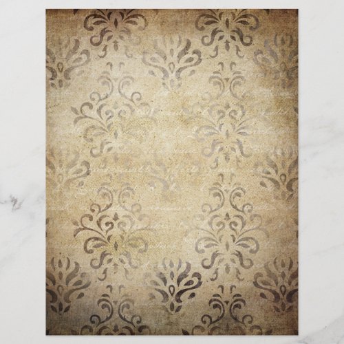 Shabby Damask Patterned Scrapbook Paper