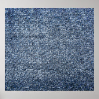 Shabby denim: blue jeans texture poster