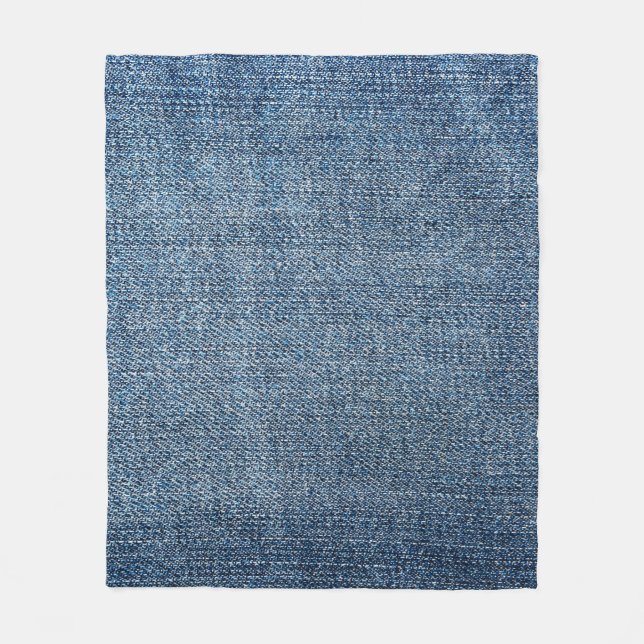 Shabby denim texture for background. Blue jeans Fleece Blanket (Front)