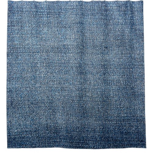 Shabby denim texture for background Blue jeans Shower Curtain