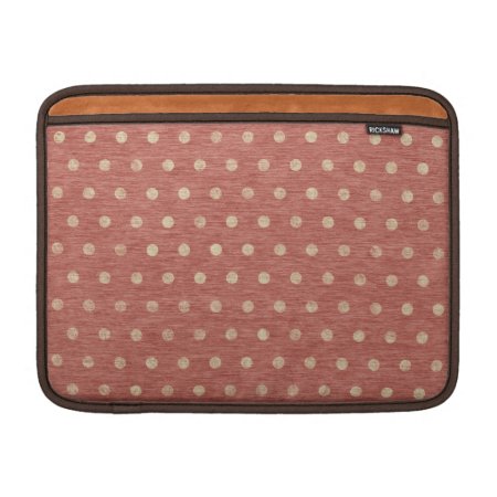 Shabby Dots Macbook Air Sleeve - Rust & Cream