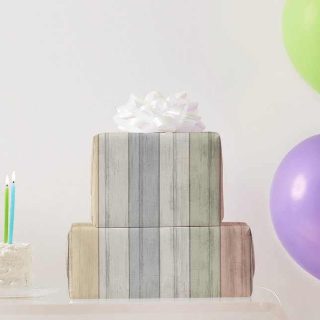 Shabby Earth Colored Wood Wrapping Paper (Party Gifts)