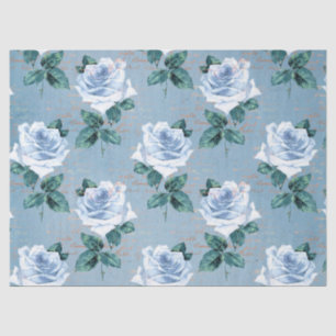 Shabby Floral Blue Series Design 1 Tissue Paper