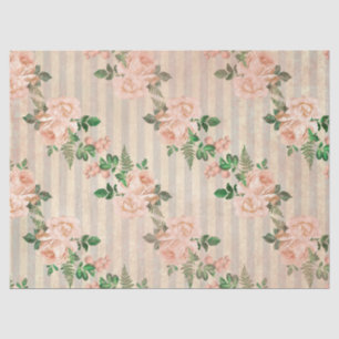 Shabby Floral Peach Series Design 1 Tissue Paper