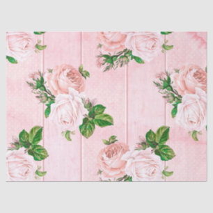 Shabby Floral Pink Series Design 4 Tissue Paper