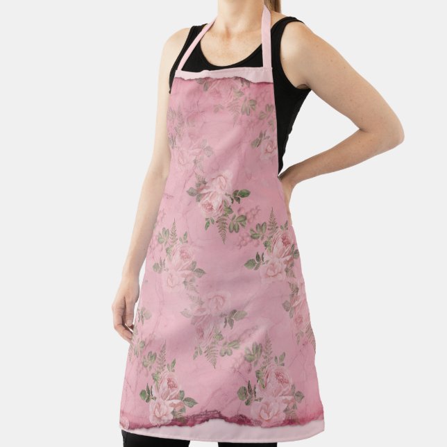 Shabby Floral Pink Series Design 9  Apron (Insitu)
