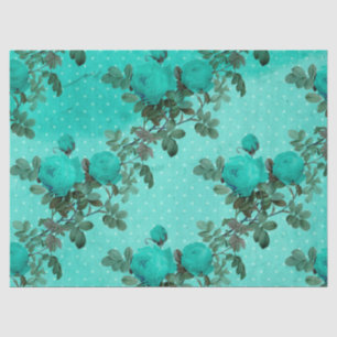 Shabby Floral Turquoise Series Design 7 Tissue Paper