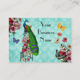 Shabby French Peacock Business Card