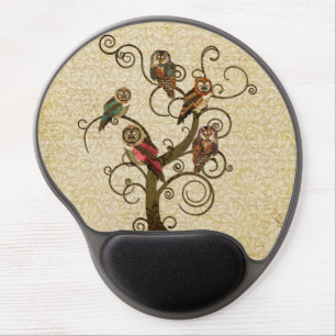 Shabby Owl Tree Mousepad