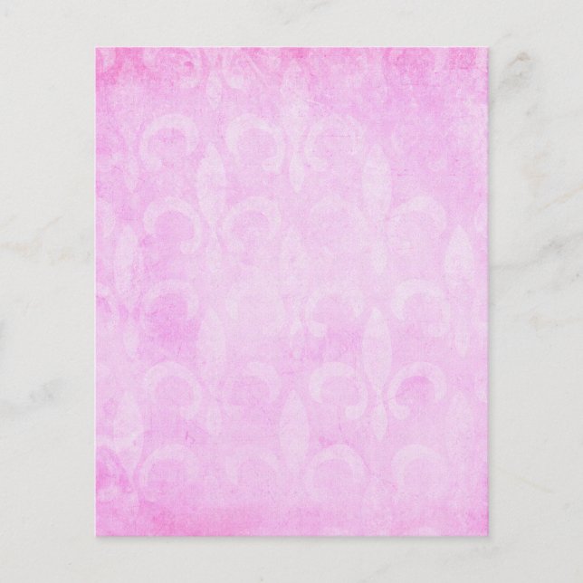 Shabby Pink Fleur de lis Scrapbook Paper (Front)