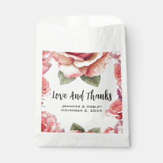 Shabby Pink Rose Favor Bag