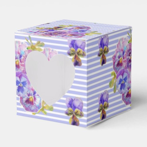 Shabby Pink Rose Floral Tea Party Cake Favor Box