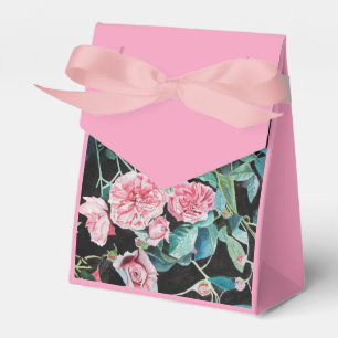 Shabby Pink Rose Floral Tea Party Cake Favor Box