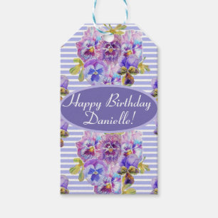Shabby Pink Rose Floral Tea Party Cake Favour Bag Gift Tags
