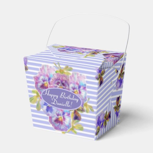 Shabby Pink Rose Floral Tea Party Cake Favour Box