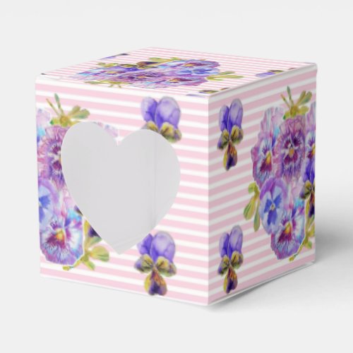 Shabby Pink Rose Floral Tea Party Purple Favour Bo Favor Boxes