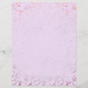 Shabby Pink & Rose Gold Scrapbook Paper