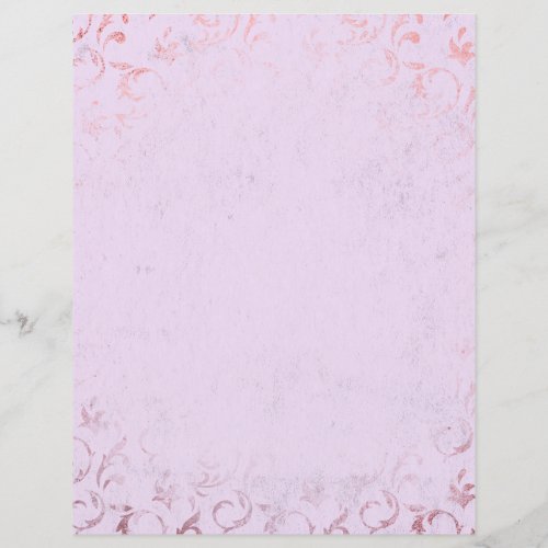 Shabby Pink  Rose Gold Scrapbook Paper