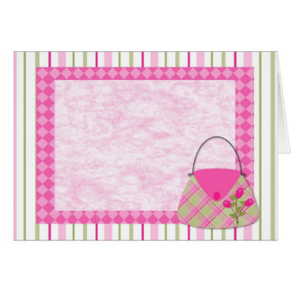 Shabby Pink Roses Purse Border Cards