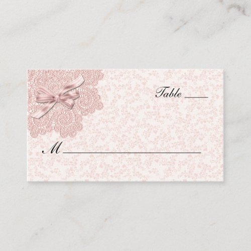 Shabby Pink Victorian Wedding Escort Card Business Card Templates
