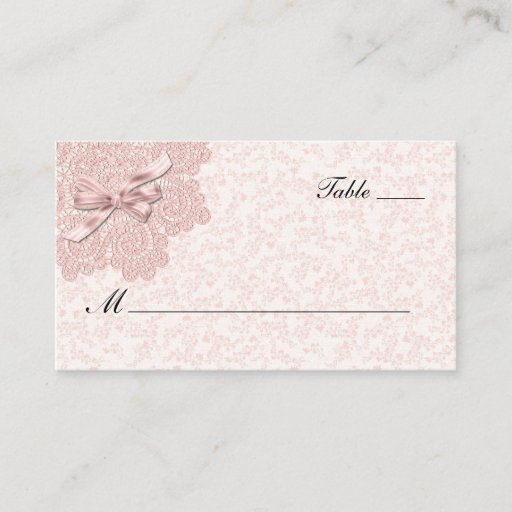 Customizable Shabby Pink Victorian Wedding Escort Card Business Card Templates