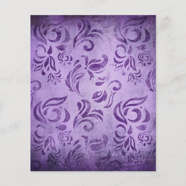 Shabby Purple Scrapbook Paper (Front)