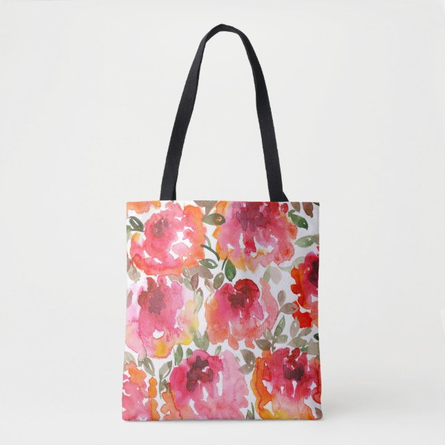 Shabby red roses, seamless pattern. tote bag (Front)