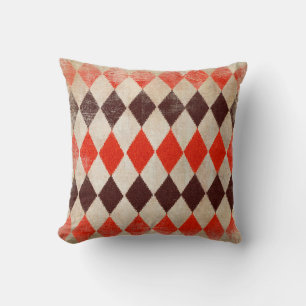 shabby rhombuses background throw pillow