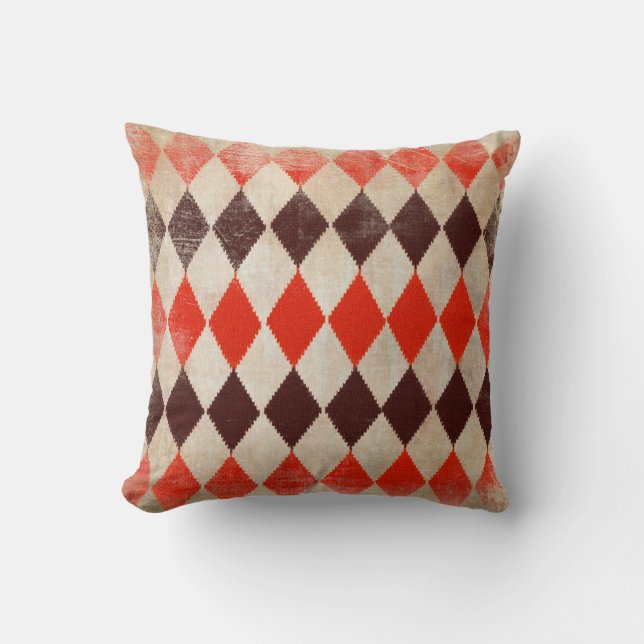 shabby rhombuses background throw pillow (Front)