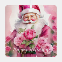 Shabby Rose Pink Chic Victorian Santa Claus