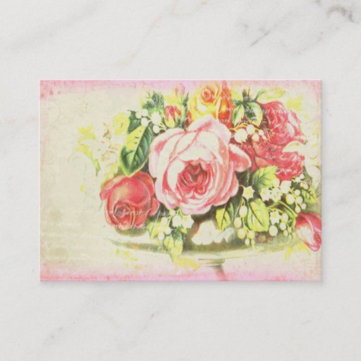 Customizable Shabby Rose Versailles Collection Business Cards