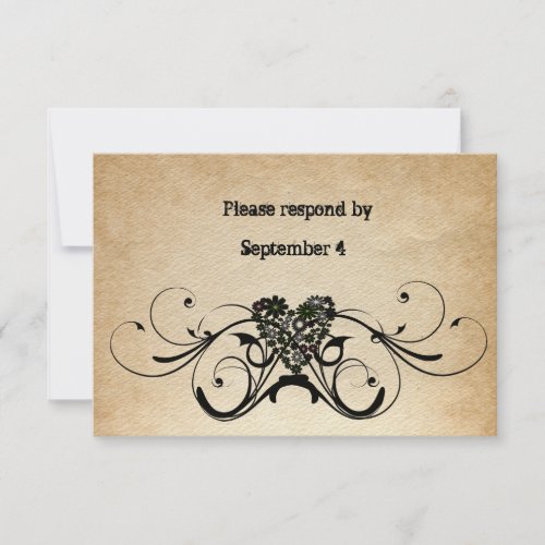 Shabby Rustic RSVP with envelopes.