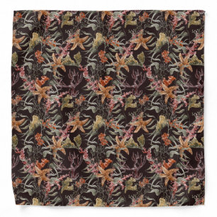 Shabby Sea Life Pattern Bandana