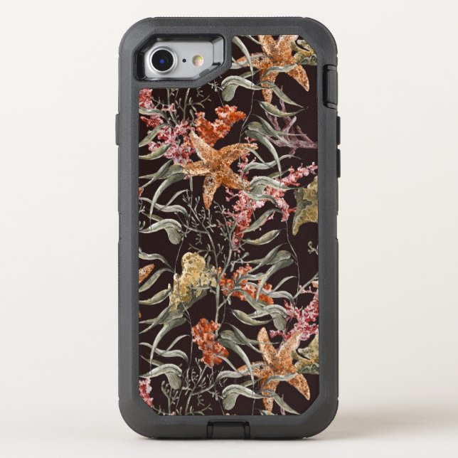 Shabby Sea Life Pattern Otterbox iPhone Case (Back)